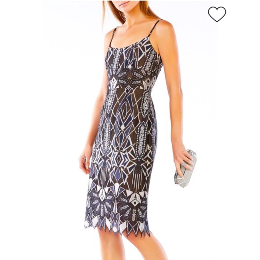 BCBG Alese Deco Lace Dress
